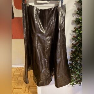 28. H&M Brown Leather imitation Skirt size 16